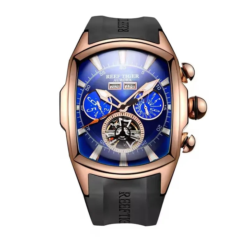 Montre Mécanique Homme Reef Tiger RGA3069 – Tourbillon Automatique, Acier 316L & 13 Coloris