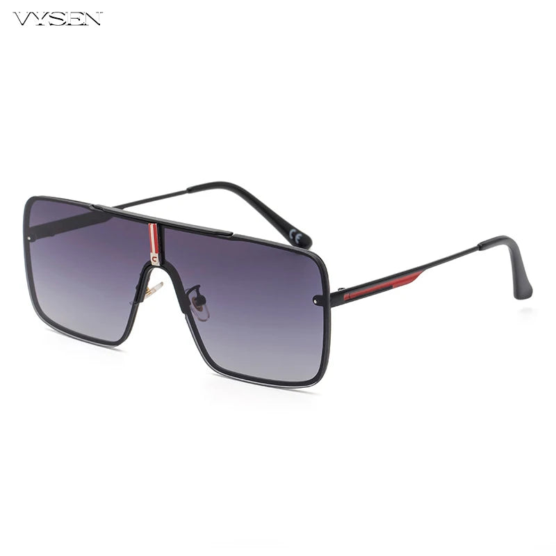 Lunettes de Soleil Oversize Carrées Homme – Grande Monture Métal UV400 – CLEVI Paris