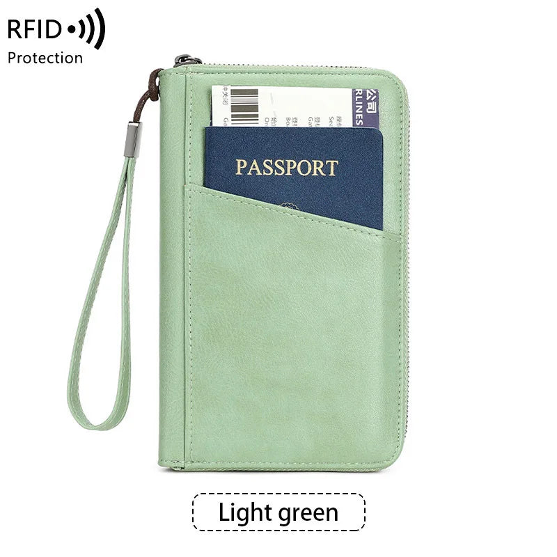 Porte-Passeport Anti-RFID PU Imperméable | Portefeuille Voyage Multifonction, 8 Coloris – CLEVI Paris