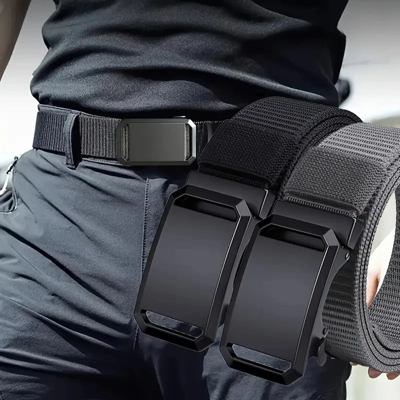 New Automatic Buckle Belt, Canvas Tactical Workwear — CLEVI Paris