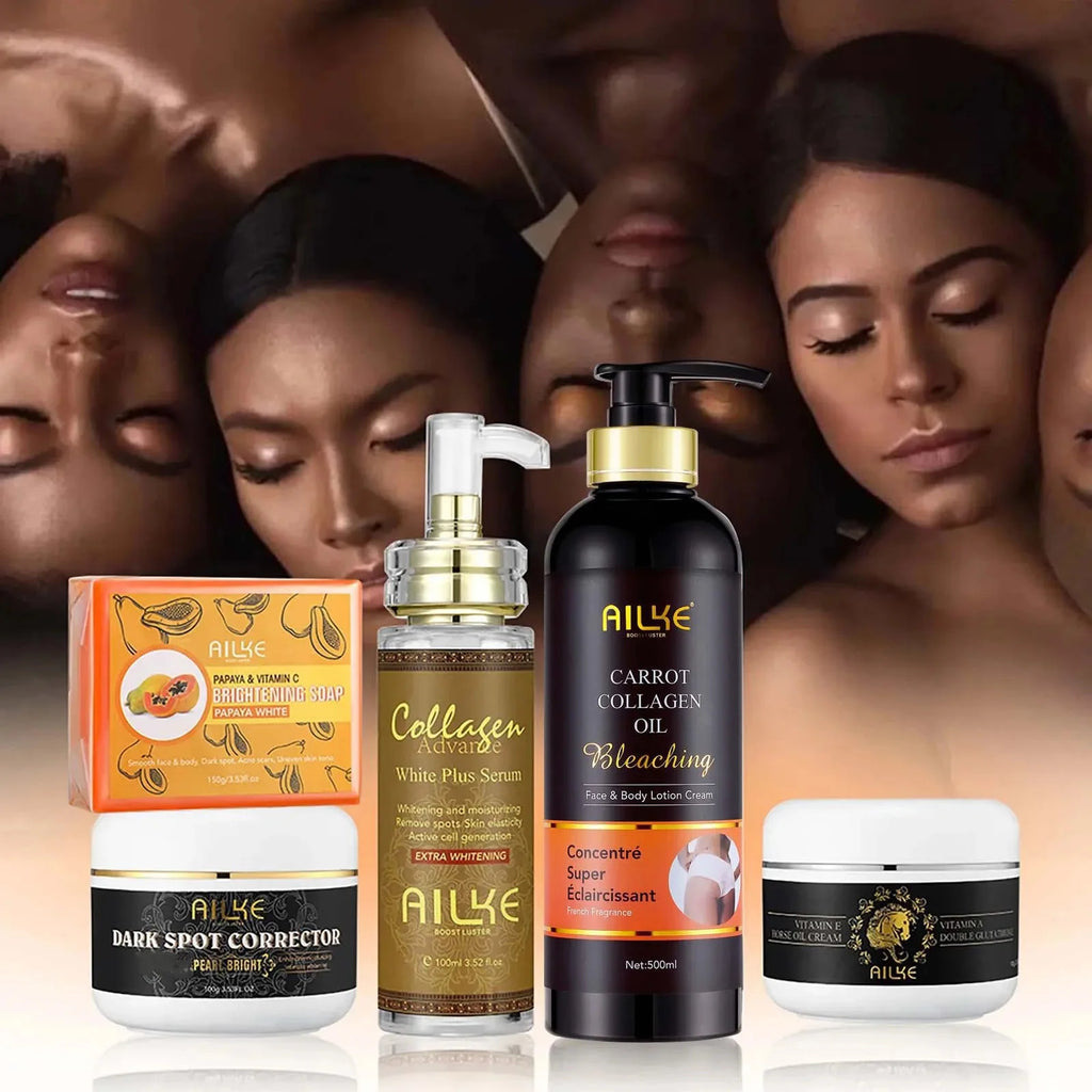 Gamme Collagène AILKE Éclaircissant & Anti-Taches | Sérum, Lotion, Crème & Savon Papaye – CLEVI Paris