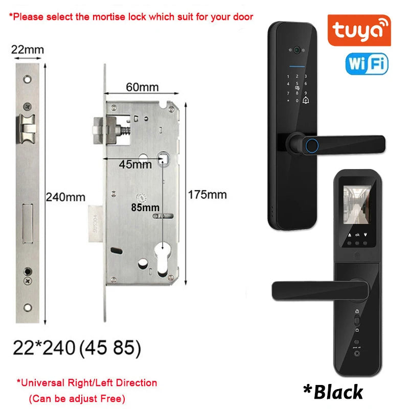 Serrure Connectée XSDTS F8 Judas HD Caméra Intercom WiFi Tuya – CLEVI Paris