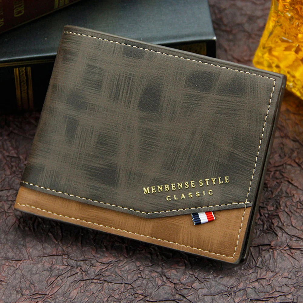 Portefeuille Homme Slim Cuir PU — Porte-Monnaie, Porte-Cartes & Photos, Noir & Marron | CLEVI Paris
