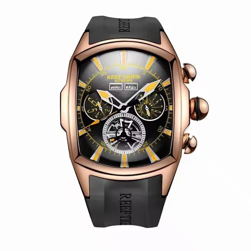 Montre Mécanique Homme Reef Tiger RGA3069 – Tourbillon Automatique, Acier 316L & 13 Coloris