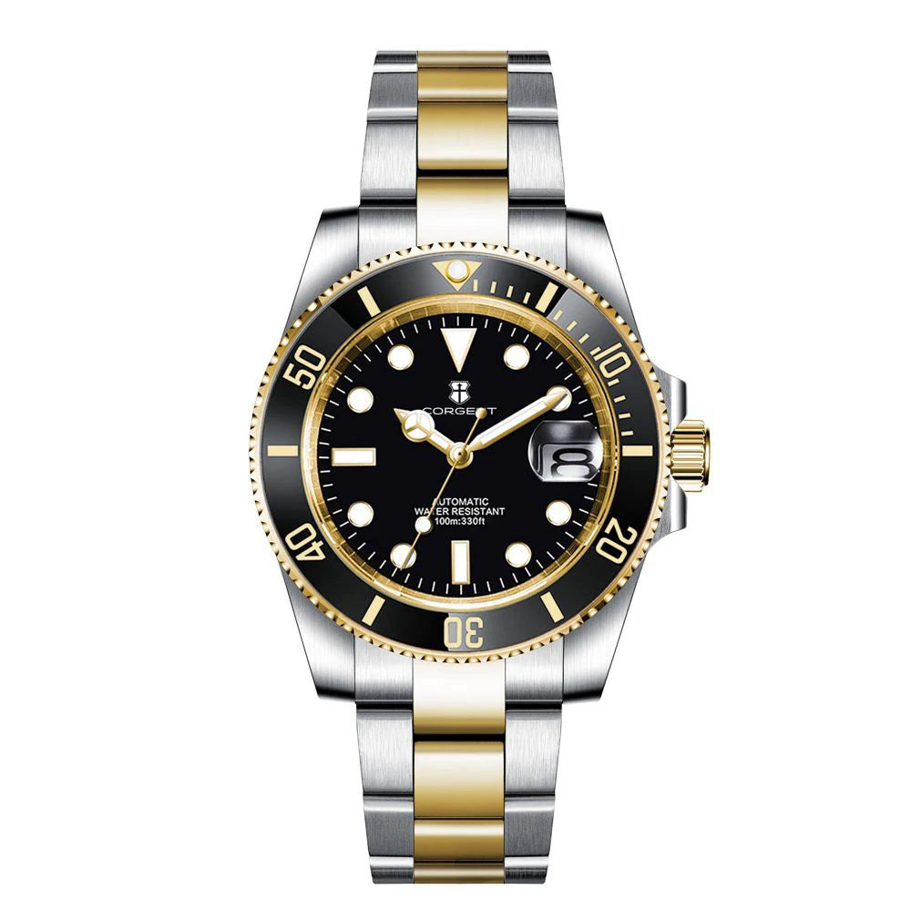 Montre Automatique Homme Corgeut NH35 – Diver 40mm Lunette Céramique Verre Saphir – CLEVI Paris