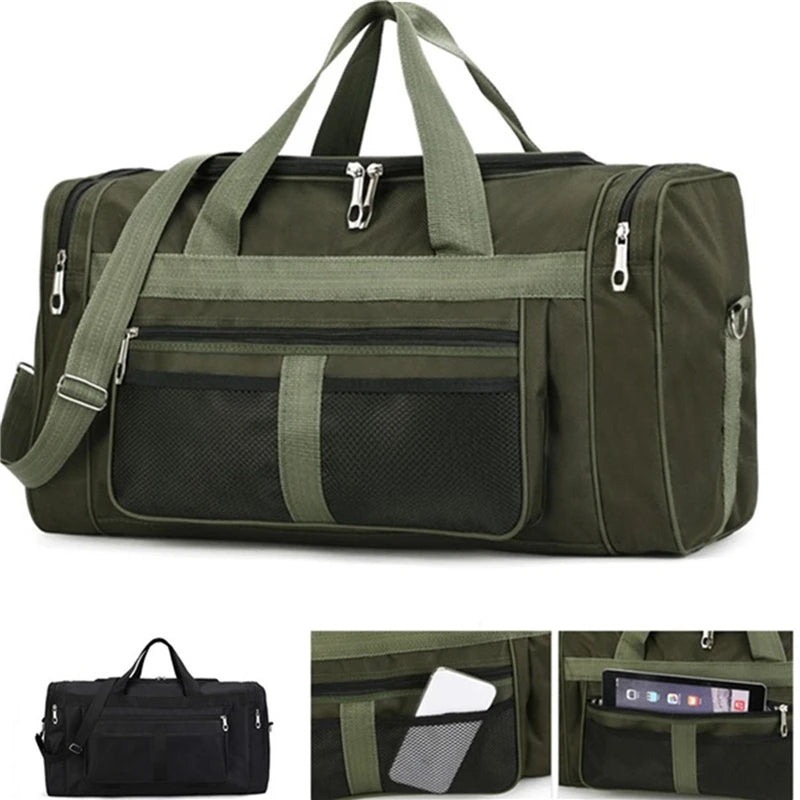 Sac de Voyage Nylon Grande Capacité Bandoulière Week-end Sport Gym – CLEVI Paris