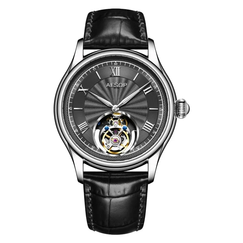 Montre Homme AESOP Tourbillon Édition Limitée – Mécanique Manuelle, Verre Saphir, Squelette