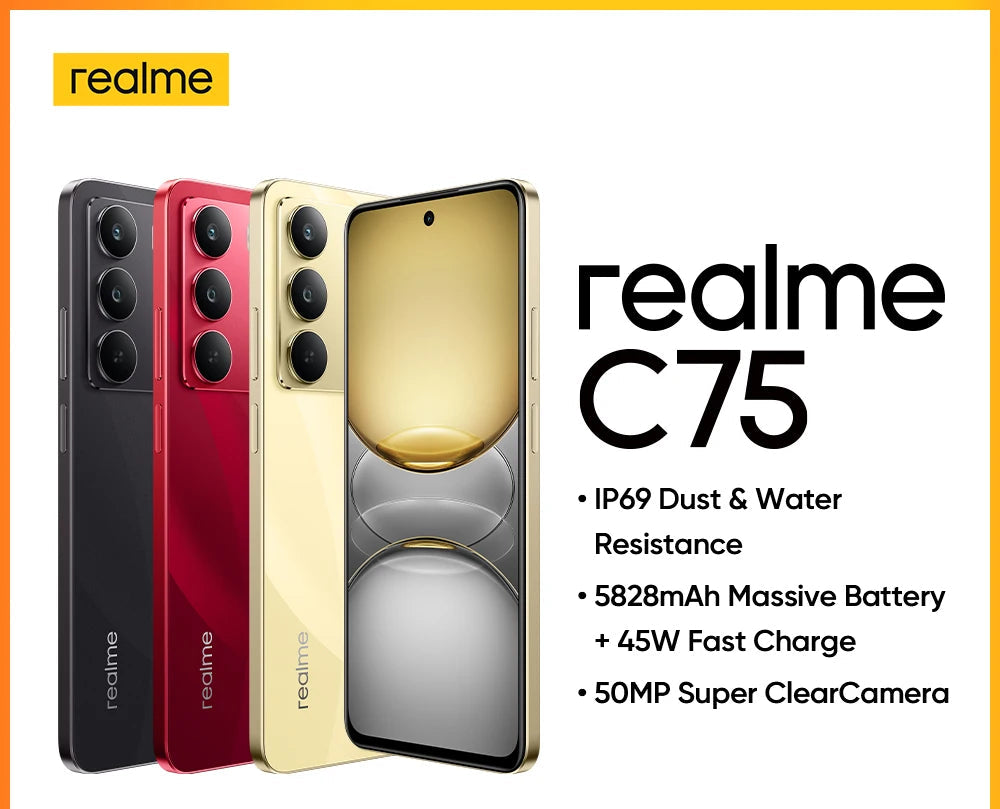 Smartphone realme C75 4G 8 Go / 256 Go – CLEVI Paris