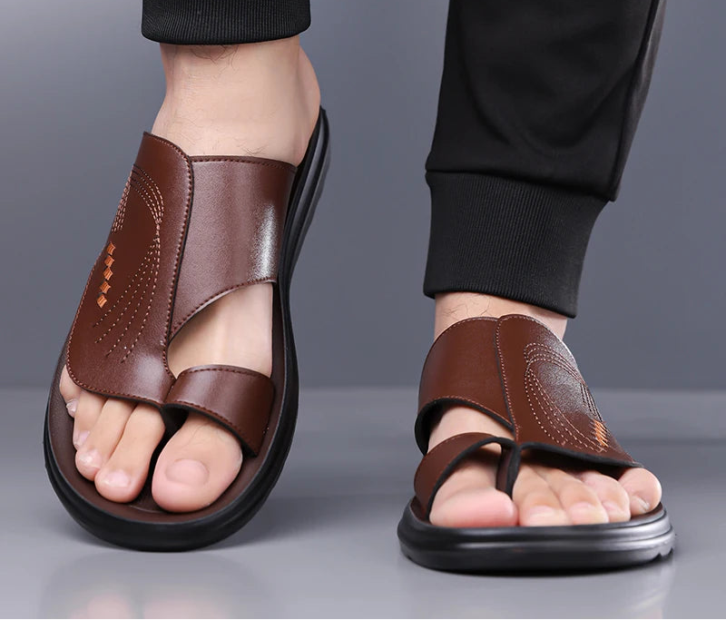 Sandales Homme Été – Semelle Épaisse Douce, Antidérapantes, Style Street | Marron, Blanc ou Noir