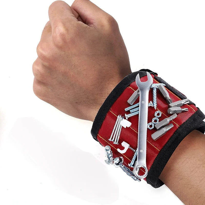 Bracelet Magnétique de Travail | Polyester, Tient Vis, Clous & Forets – CLEVI Paris