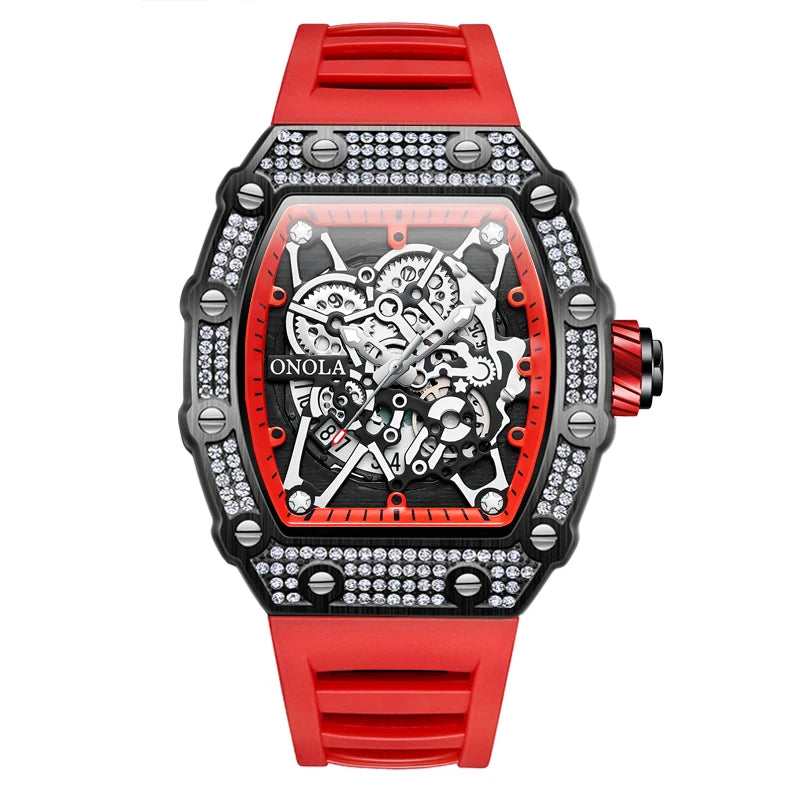 ONOLA ON3827D – Montre Quartz Homme | Sport & Business, Bracelet Silicone, Étanche 3 Bar