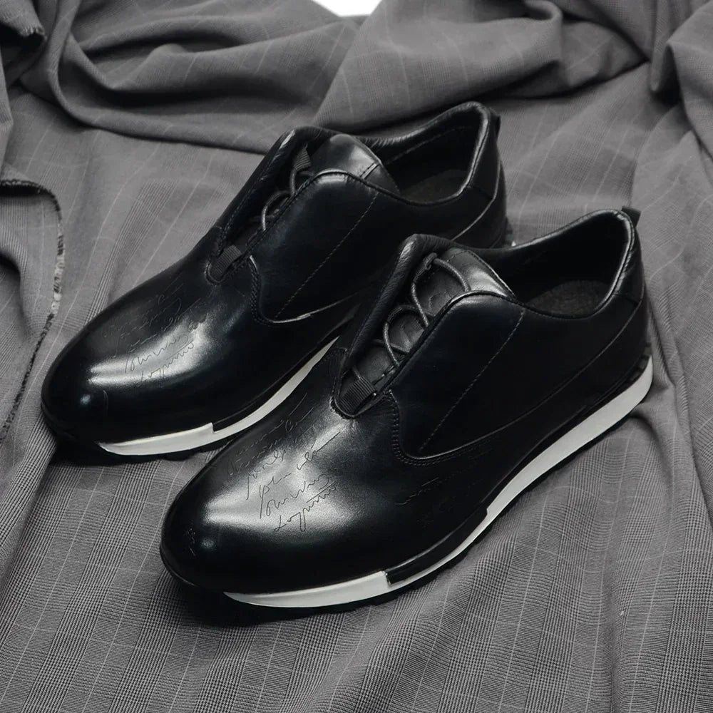 Sneakers Homme Cuir Véritable Style Européen – CLEVI Paris