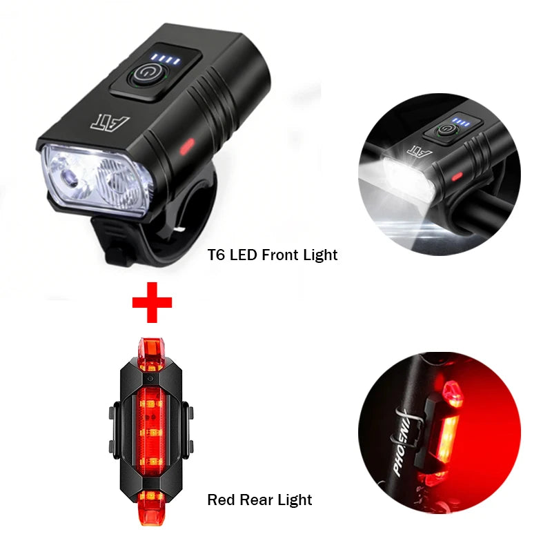 Phare Avant Vélo LED Rechargeable USB-C | 6 Modes, ABS, VTT & Vélo Route, Fixation Guidon – CLEVI Paris