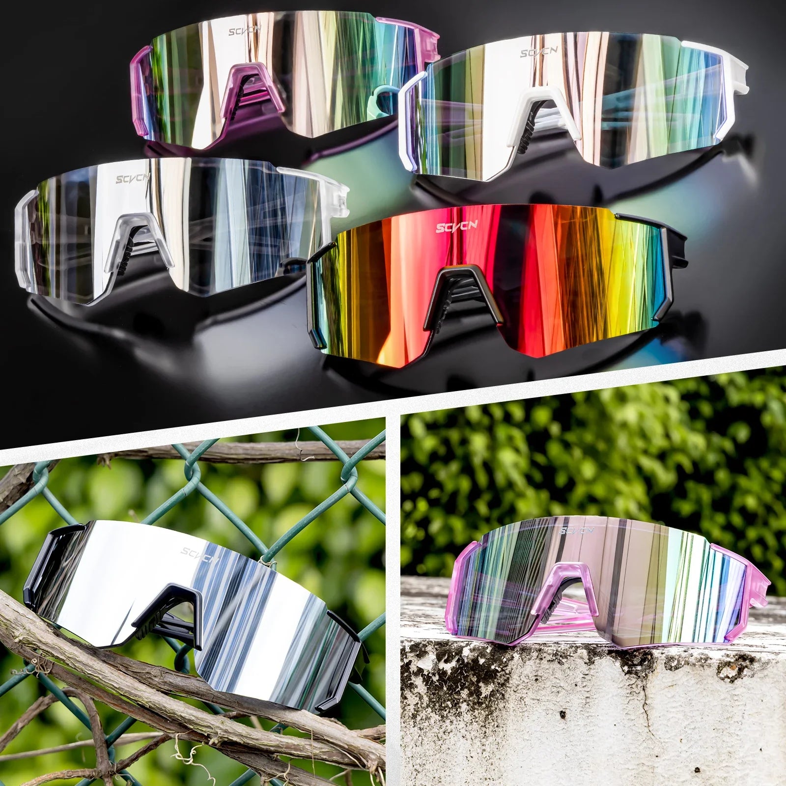 Lunettes de Cyclisme Sport Unisexe UV400 Polycarbonate CE 30 Coloris – CLEVI Paris
