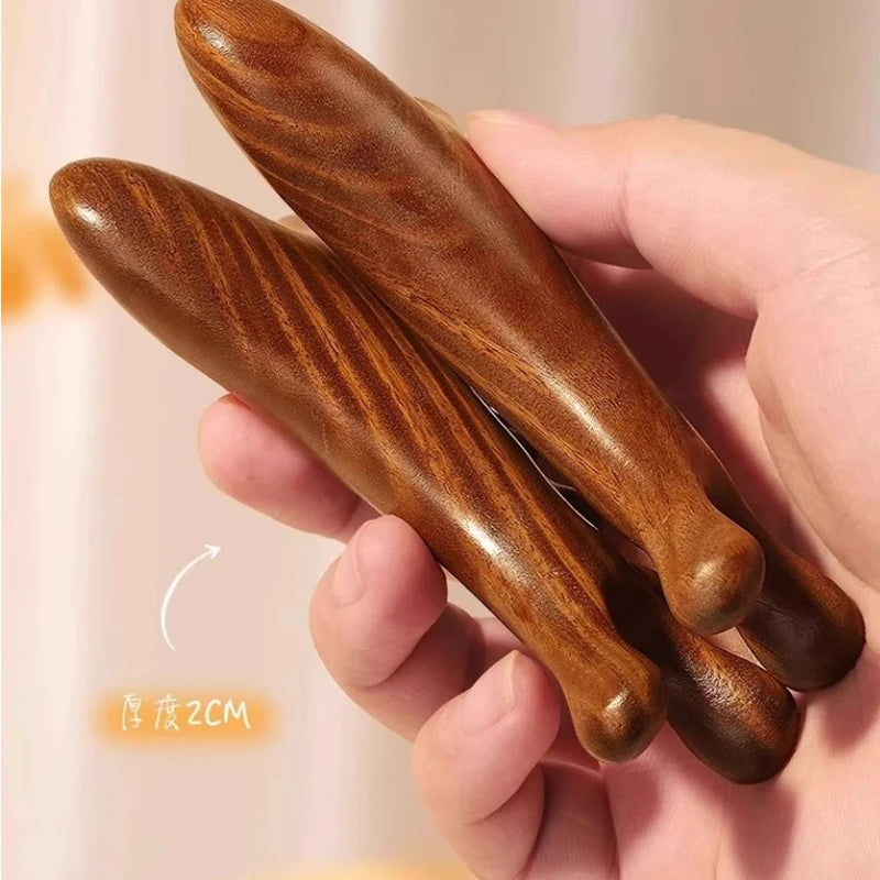 Peigne Masseur 4-en-1 en Bois de Santal | Tête, Nuque, Visage & Corps | Acupression – CLEVI Paris