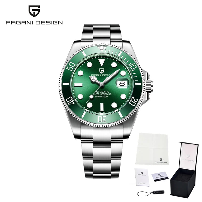 Montre Automatique Homme Pagani Design PD-YS08 Diver Saphir 100m Acier – CLEVI Paris