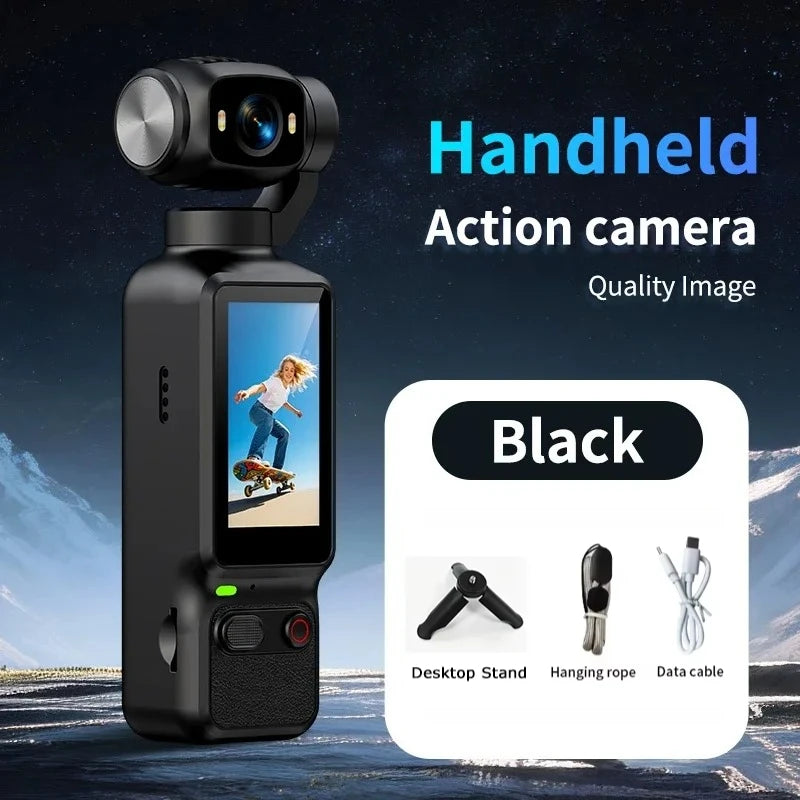 Caméra d'Action 4K ONEVAN – Grand Angle 180° Rotation 90°/180° Capteur Sony 19MP WiFi Bluetooth Télécommande Vlog – CLEVI Paris