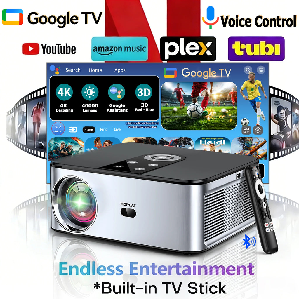 HORLAT T03Max Projecteur Android 1080P 4K 8K 2000 ANSI Autofocus WiFi 5G BT 5.2 HDR10 – CLEVI Paris