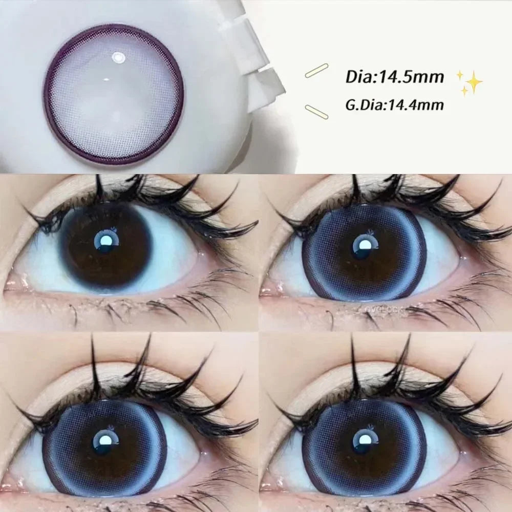 Lentilles de Contact Colorées OVOLOOK Pearl Series – Correction Myopie, 10 Teintes, Port 6 Mois