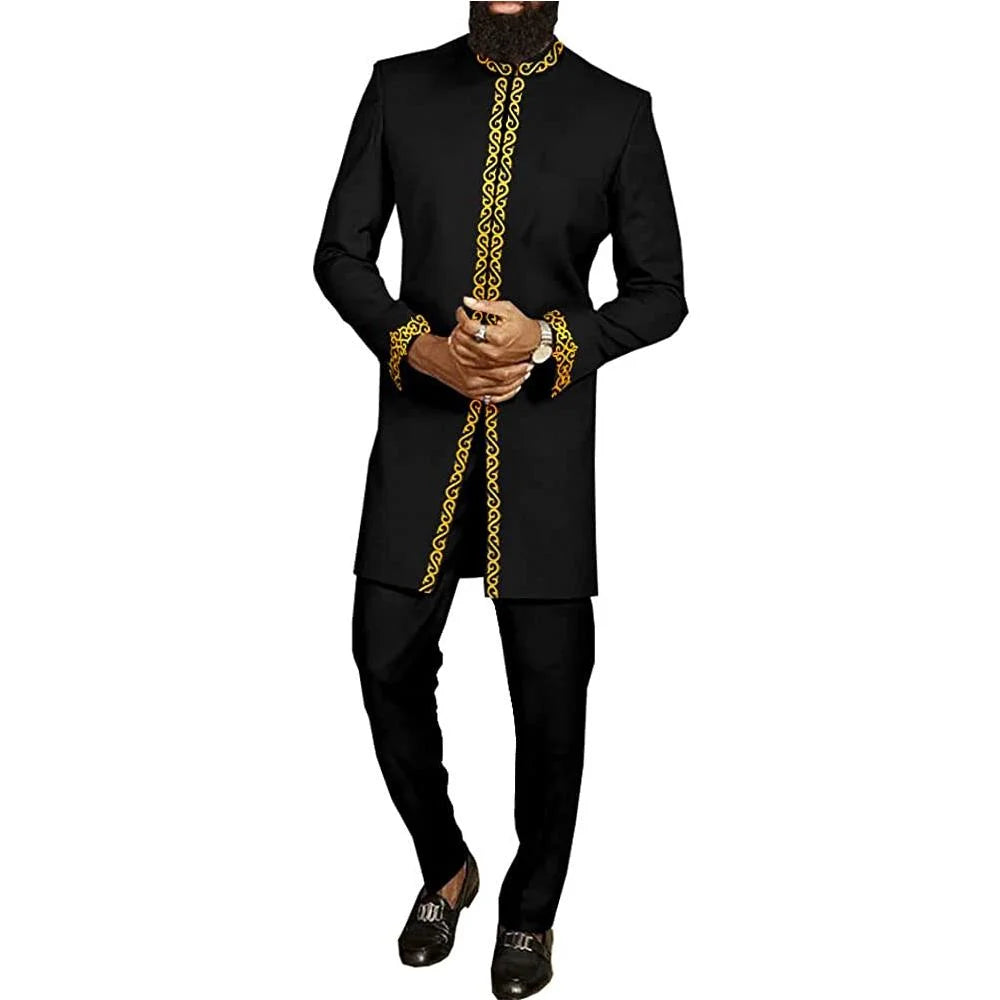 Kaftan Homme 2 Pièces Manches Longues – CLEVI Paris