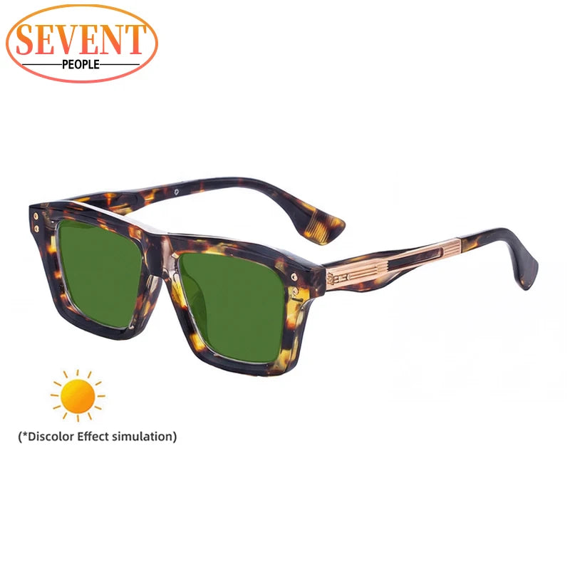 Lunettes de Soleil Steampunk Carrées Homme | UV400 Verres Dégradés & Polarisés | Conduite Vintage – CLEVI Paris