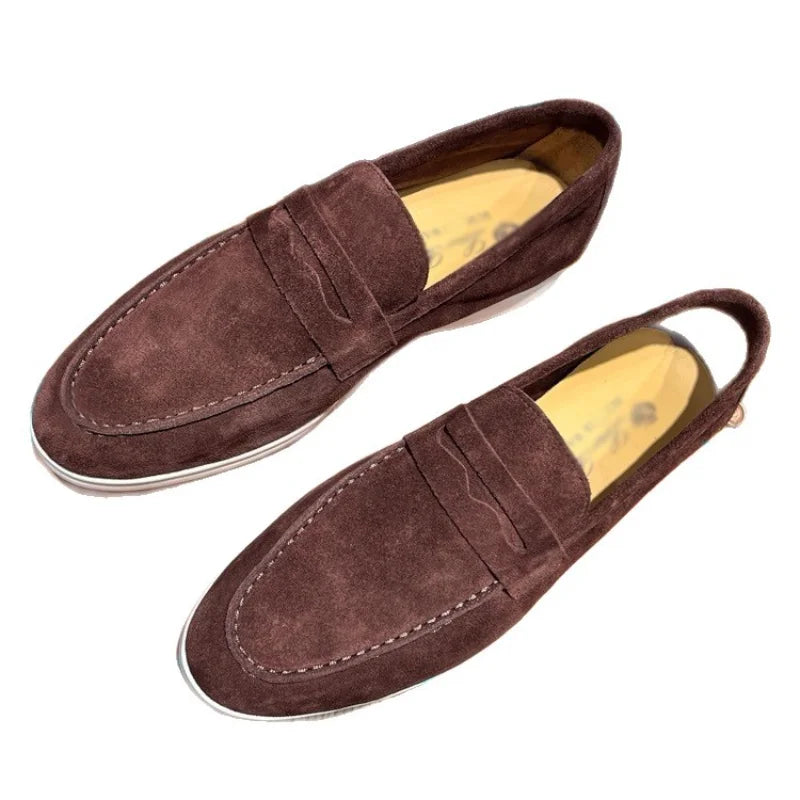 Mocassins Homme Daim Vachette Respirant Business Casual Low-Top EU 38-45 – CLEVI Paris