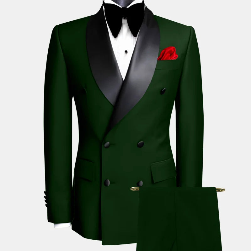 Costume Smoking Double Boutonnage Homme Slim Fit Châle Revers – CLEVI Paris