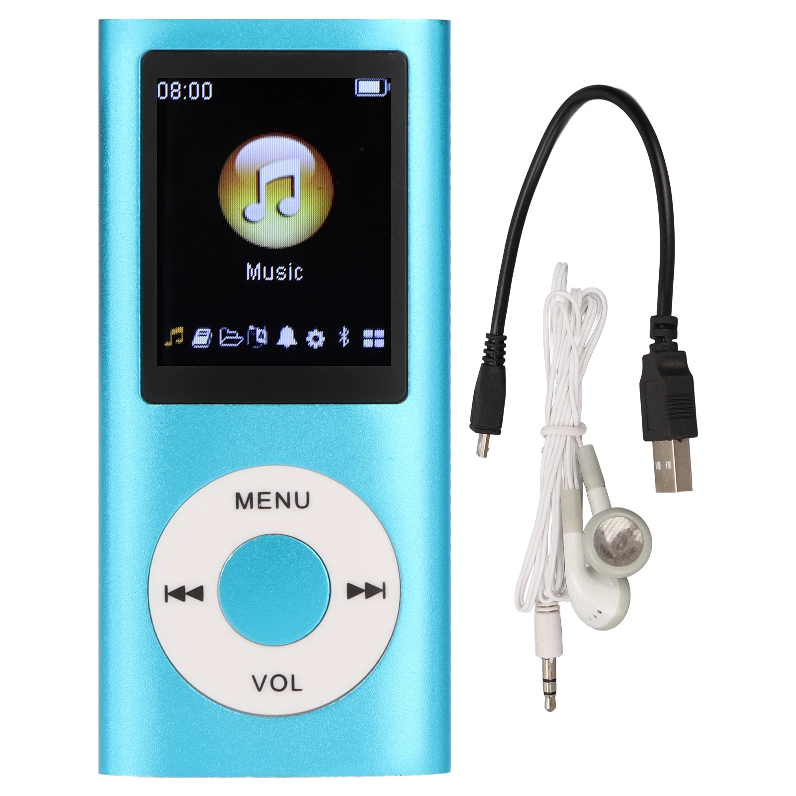 NVPONE Lecteur MP3 Aluminium Écran LCD 1,8" Bluetooth FLAC TF 64Go 8h – CLEVI Paris