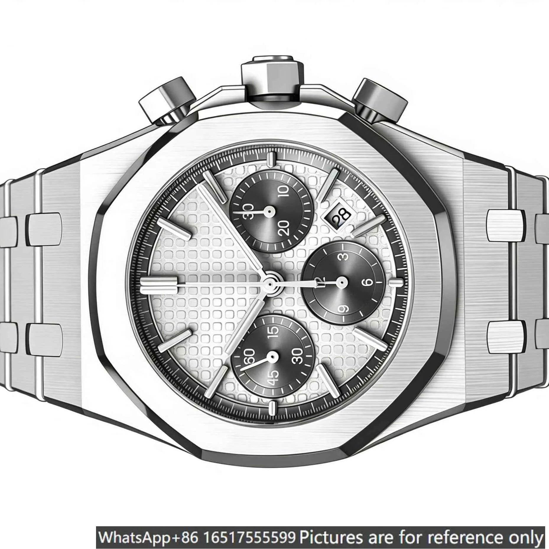 Montre Homme Quartz HU5 Acier 904L Poli Miroir 42mm Bracelet Acier Lumineux Calendrier 3 ATM 12 Coloris – CLEVI Paris