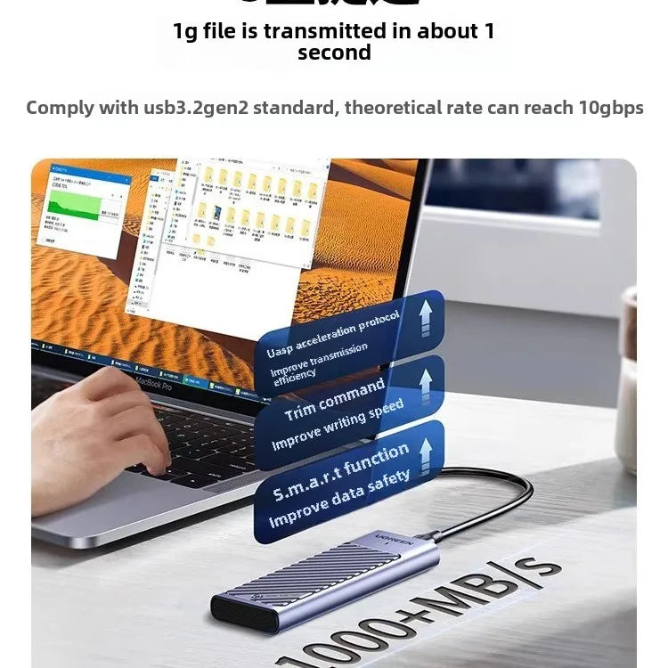 Boîtier SSD Externe M.2 NVMe Aluminium — USB-C Ultra-Rapide — CLEVI Paris