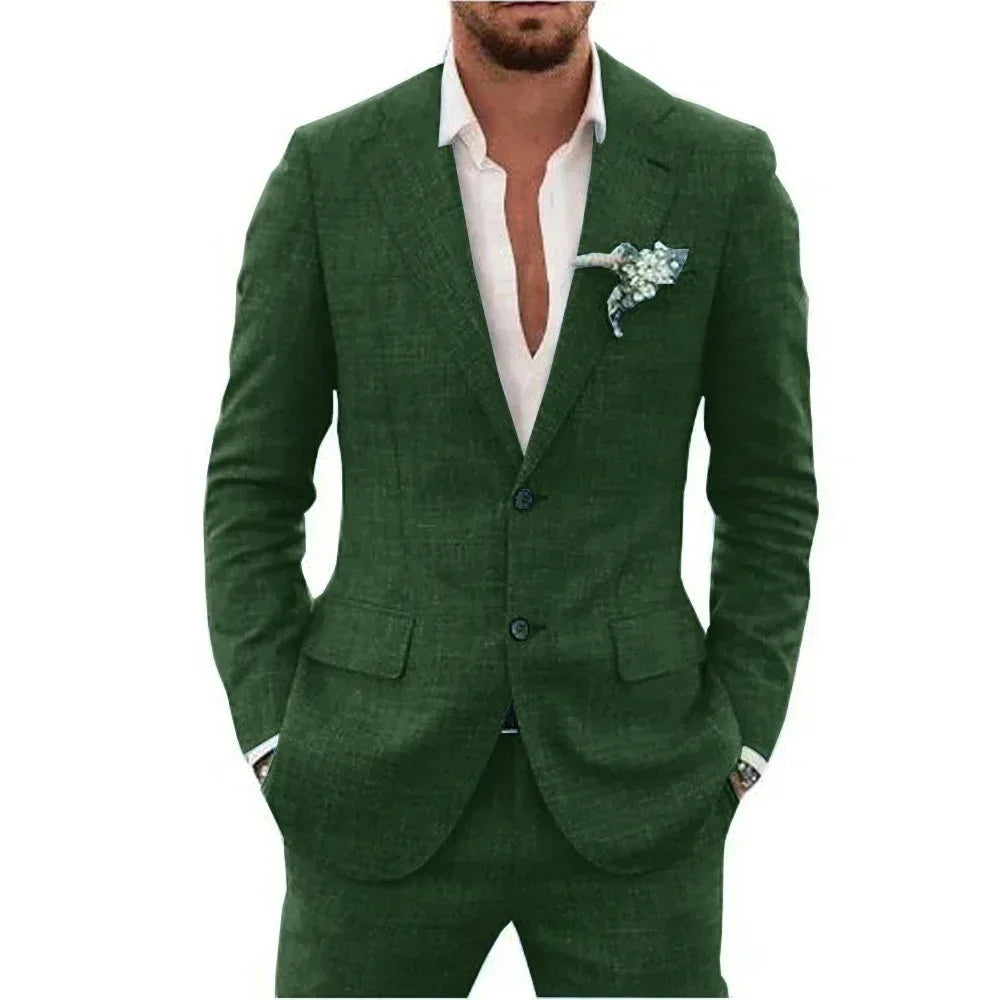 Costume homme 2 pièces en lin – CLEVI Paris