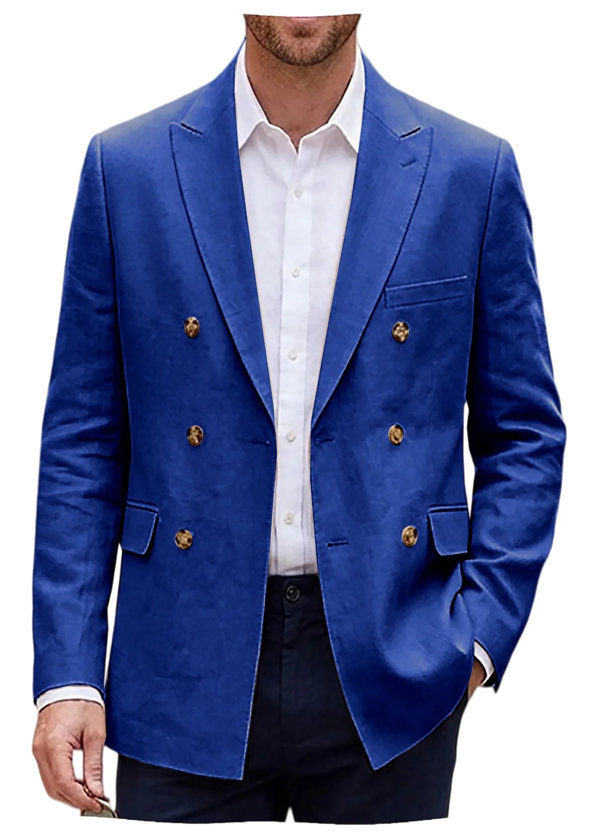 Blazer homme double boutonnage à revers – CLEVI Paris