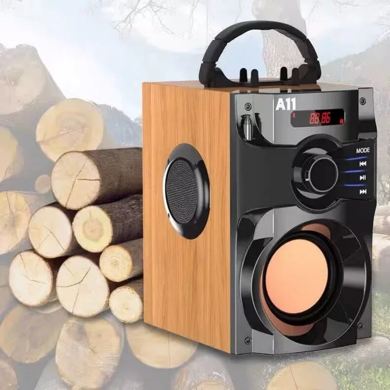 WXLCR A11 Enceinte Bluetooth Bois 8W Karaoké Radio FM Télécommande – CLEVI Paris