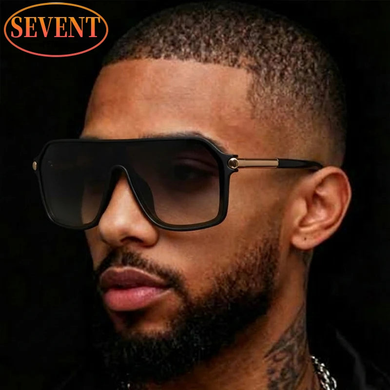 Lunettes de Soleil Monobloc Bouclier Oversize Homme – Monture Métal Style Vintage Outdoor UV400 – CLEVI Paris