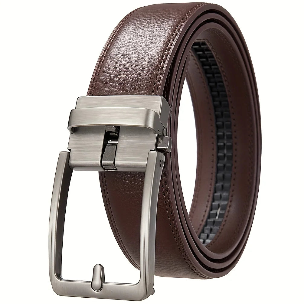 Ceinture Homme Boucle Automatique | PU & Métal, Largeur 3,5 cm, Grande Taille – CLEVI Paris