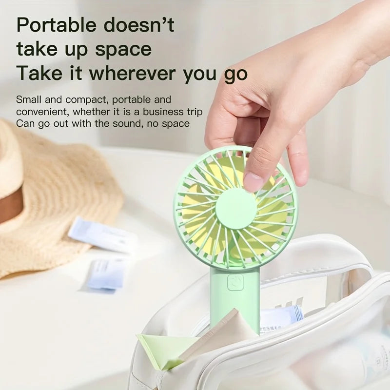 Mini Ventilateur USB Rechargeable avec Support Téléphone — CLEVI Paris