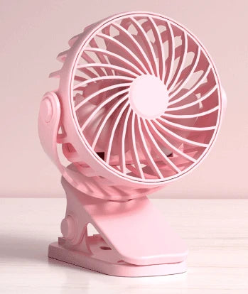 Mini ventilateur de bureau à clip rechargeable – CLEVI Paris