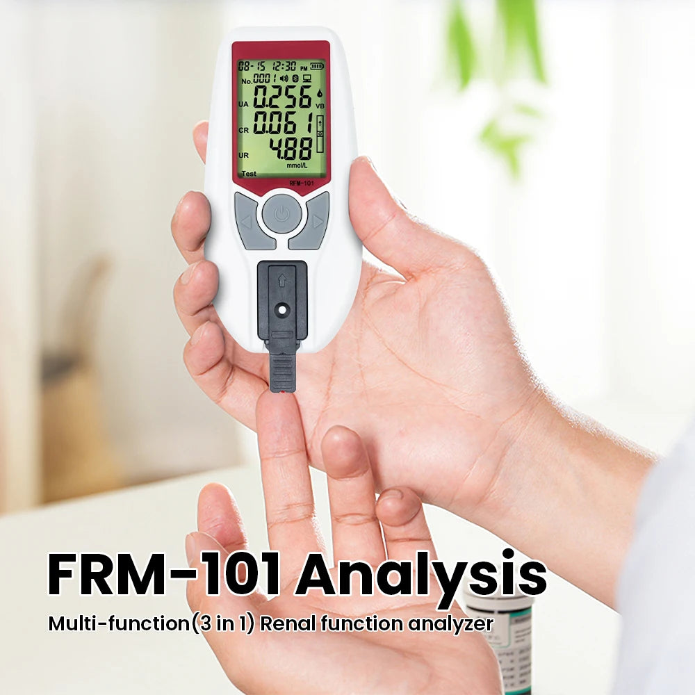 Analyseur Fonction Rénale 3-en-1 Acide Urique Créatinine Urée Bluetooth – CLEVI Paris
