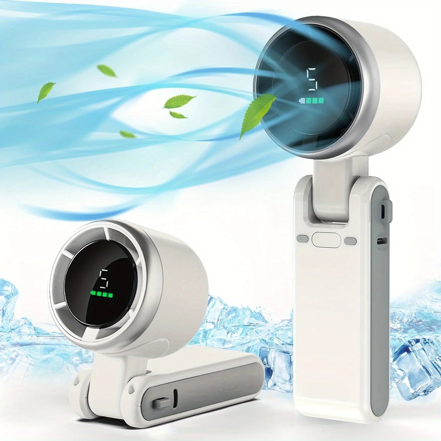 Ventilateur Portable Rechargeable 3-en-1 5 Vitesses 3600mAh — CLEVI Paris