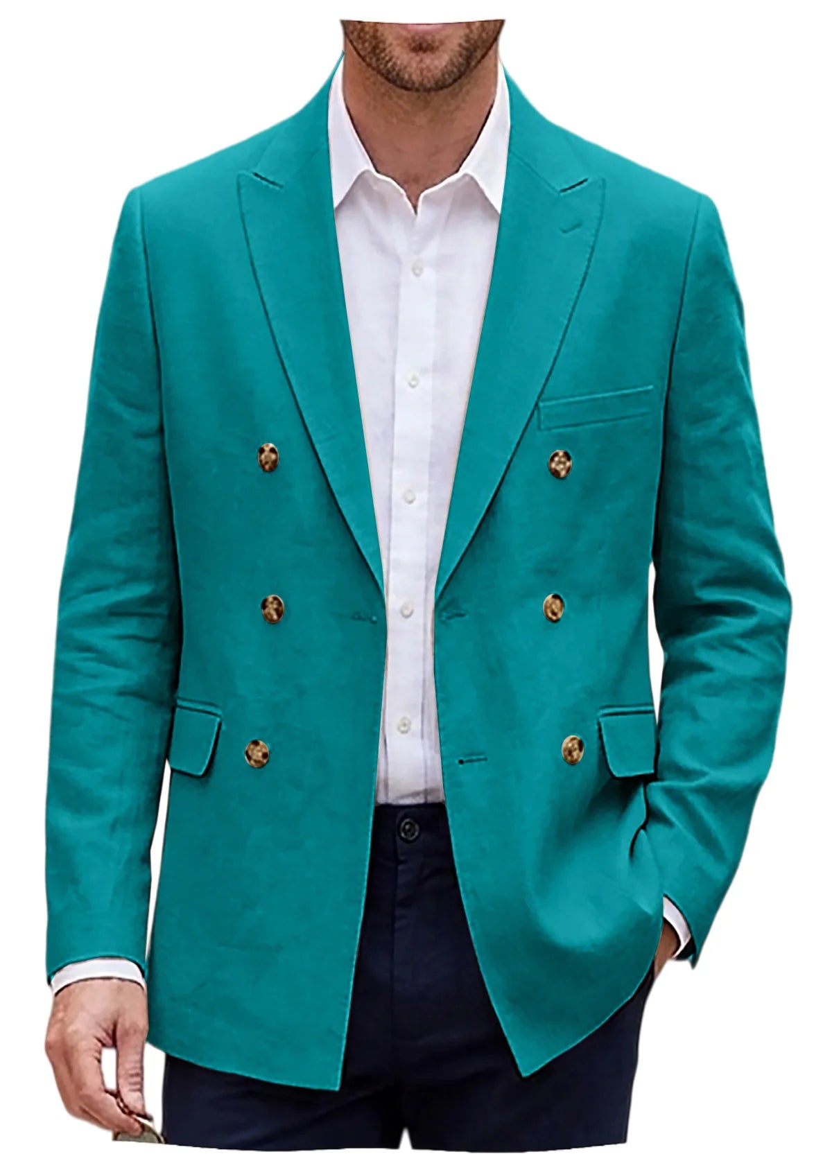 Blazer homme double boutonnage à revers – CLEVI Paris