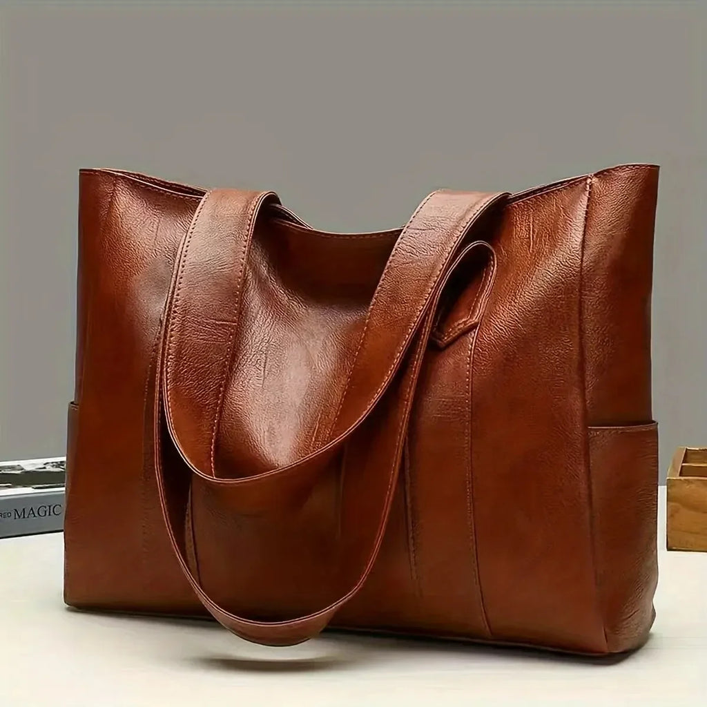 Sac À Main PU Vintage Grande Capacité Femme 36x28cm Bureau – CLEVI Paris