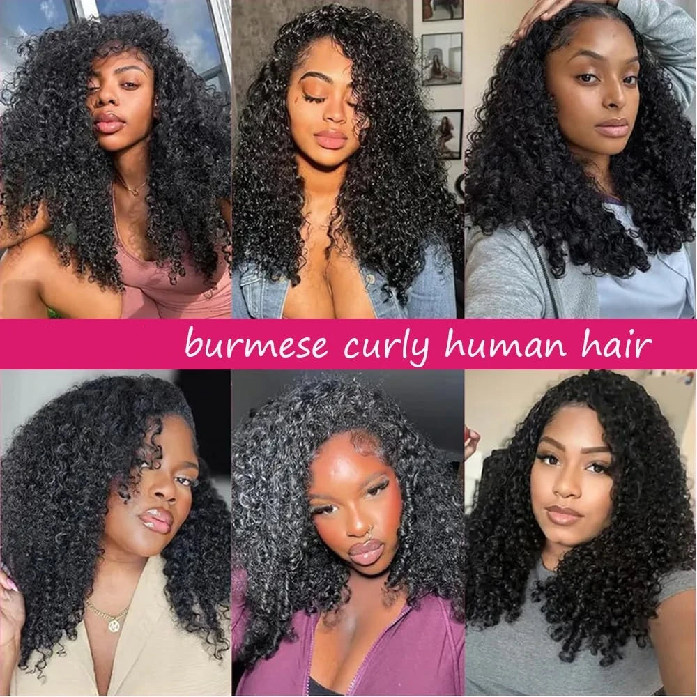 Bundles Bouclés Burmese Curly Cheveux Humains Remy Hair Boucles Spirales – CLEVI Paris