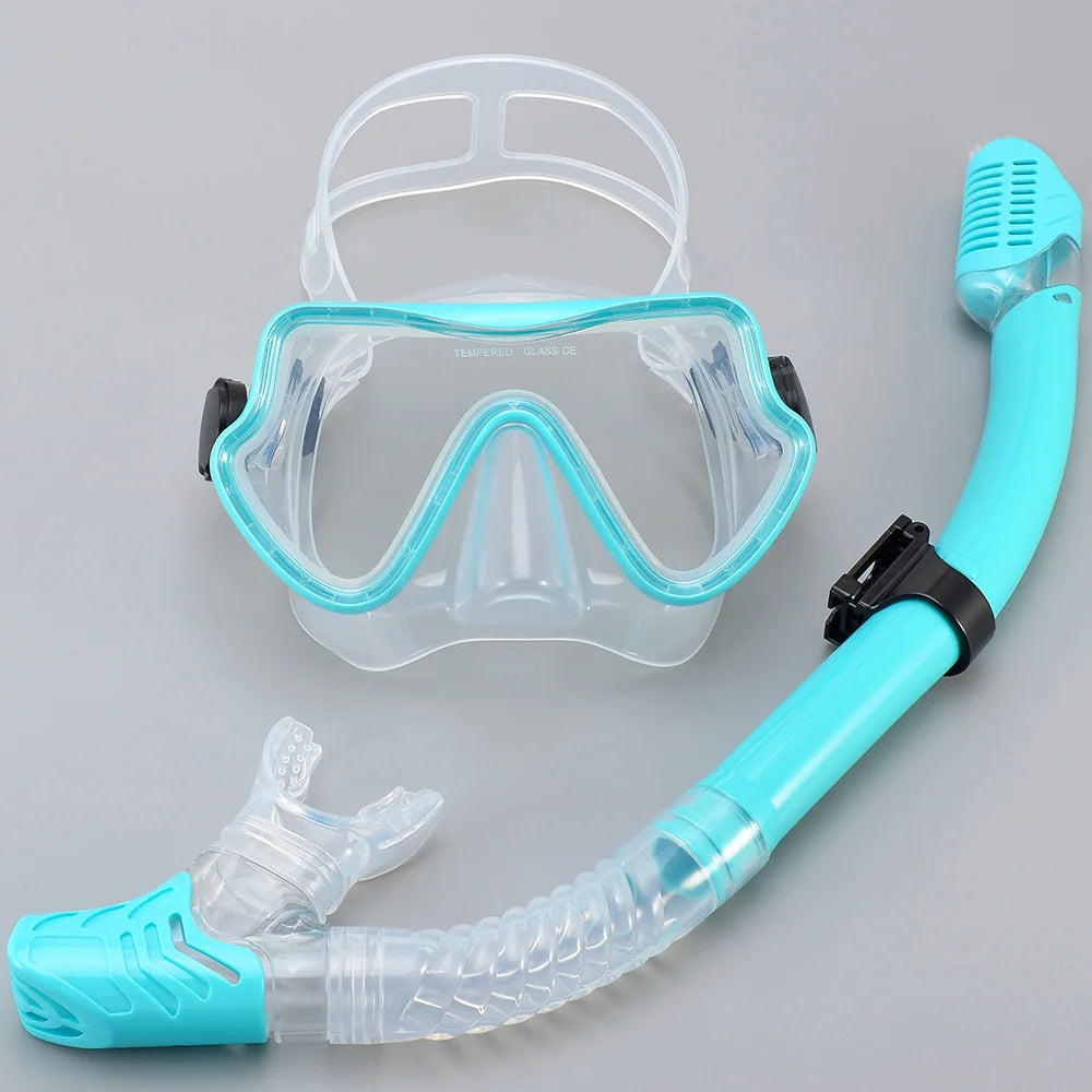 Masque de Plongée & Tuba JoyMaySun – Verre Trempé, Vision 180°, Anti-buée