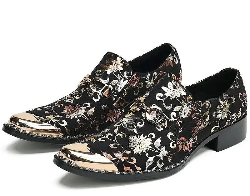 Brogue Homme Cuir Véritable Bout Métal Pointu Slip-On Western Fashion Mariage Soirée 8 Coloris – CLEVI Paris