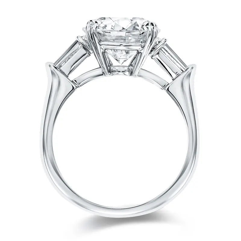 Bague Fiançailles Moissanîte 3 Pierres | Argent 925 3CT / 5CT Certifiée GRA – CLEVI Paris