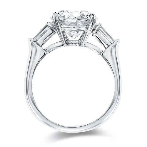 Bague Fiançailles Moissanîte 3 Pierres | Argent 925 3CT / 5CT Certifiée GRA – CLEVI Paris
