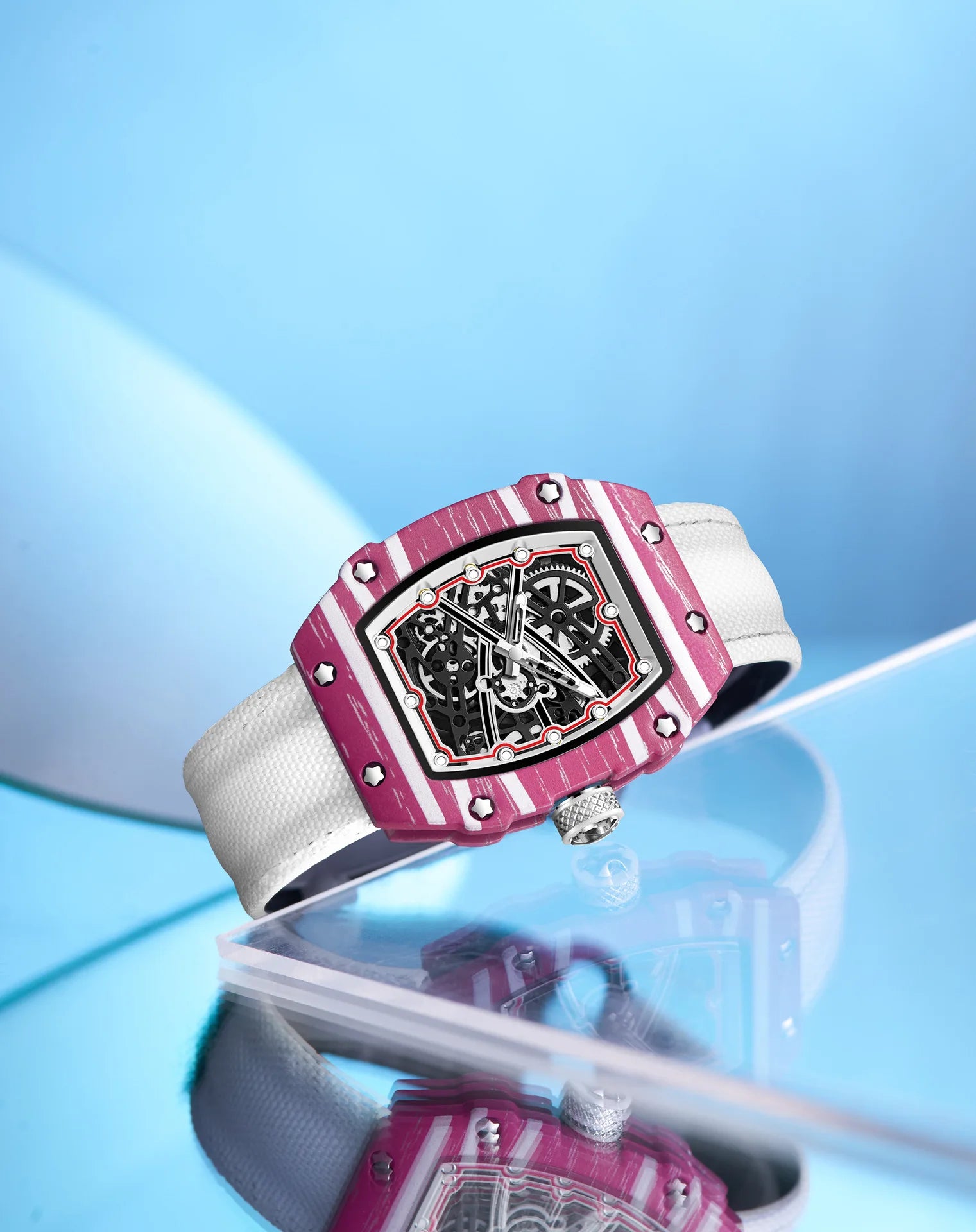 Montre Quartz Unisexe G-2301 – Ultra-Fine Tonneau, Bracelet Nylon & 8 Coloris Sport