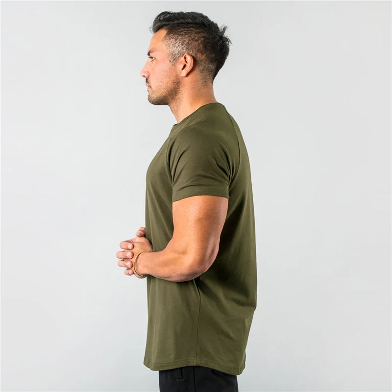 T-Shirt Homme Fitness Slim Fit Coton Élasthanne Col Rond 6 Coloris – CLEVI Paris