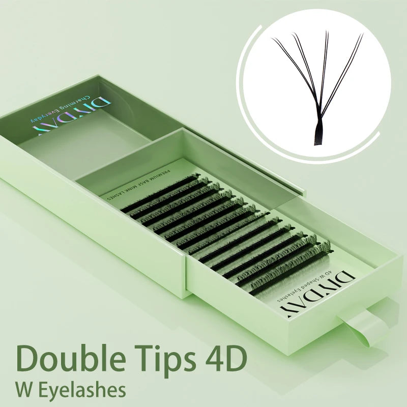 Extensions de Cils en W | 3D 4D 5D 6D, Cheveux Synthétiques, Courbures C & D, 8–15 mm – CLEVI Paris