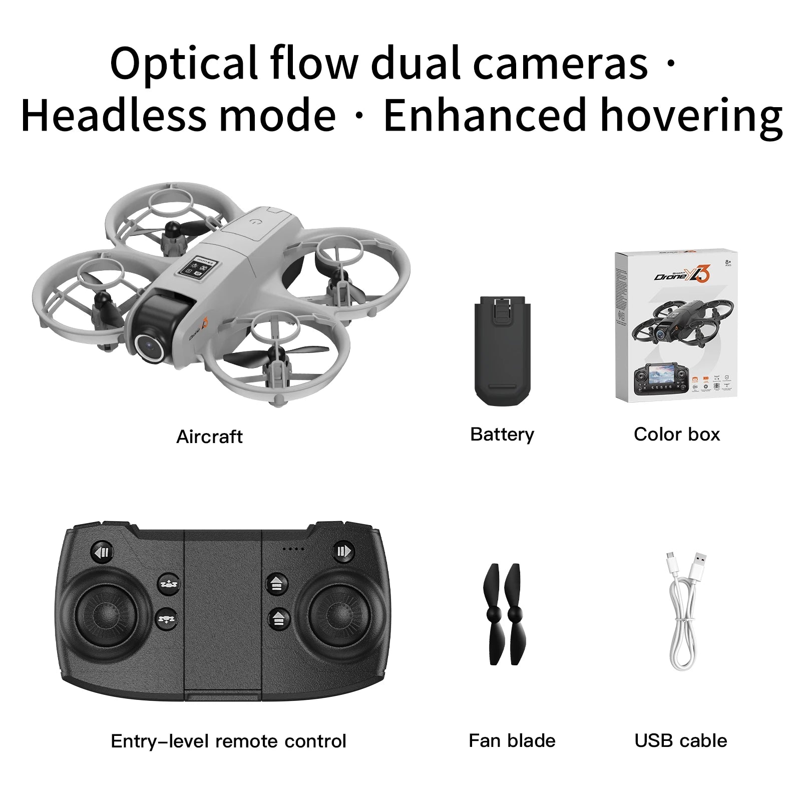 Mini Drone YL3 4K Double Caméra – Positionnement Optique, Moteur Brushless, FPV WiFi & Évitement d'Obstacles – CLEVI Paris